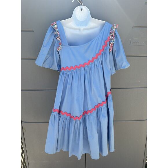 NWT Alden Adair Chandler Roller Skate Mini Ruffle Smocked Dress Women’s Medium - Picture 9 of 15